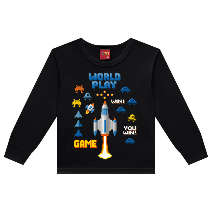 Conjunto Infantil Menino Moletom Peluciado Game - Kyly