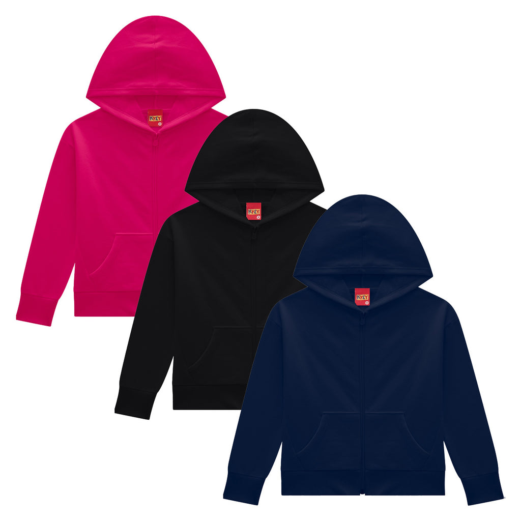 Jaqueta Infantil Unissex Moletom Peluciado Com Capuz - Kyly