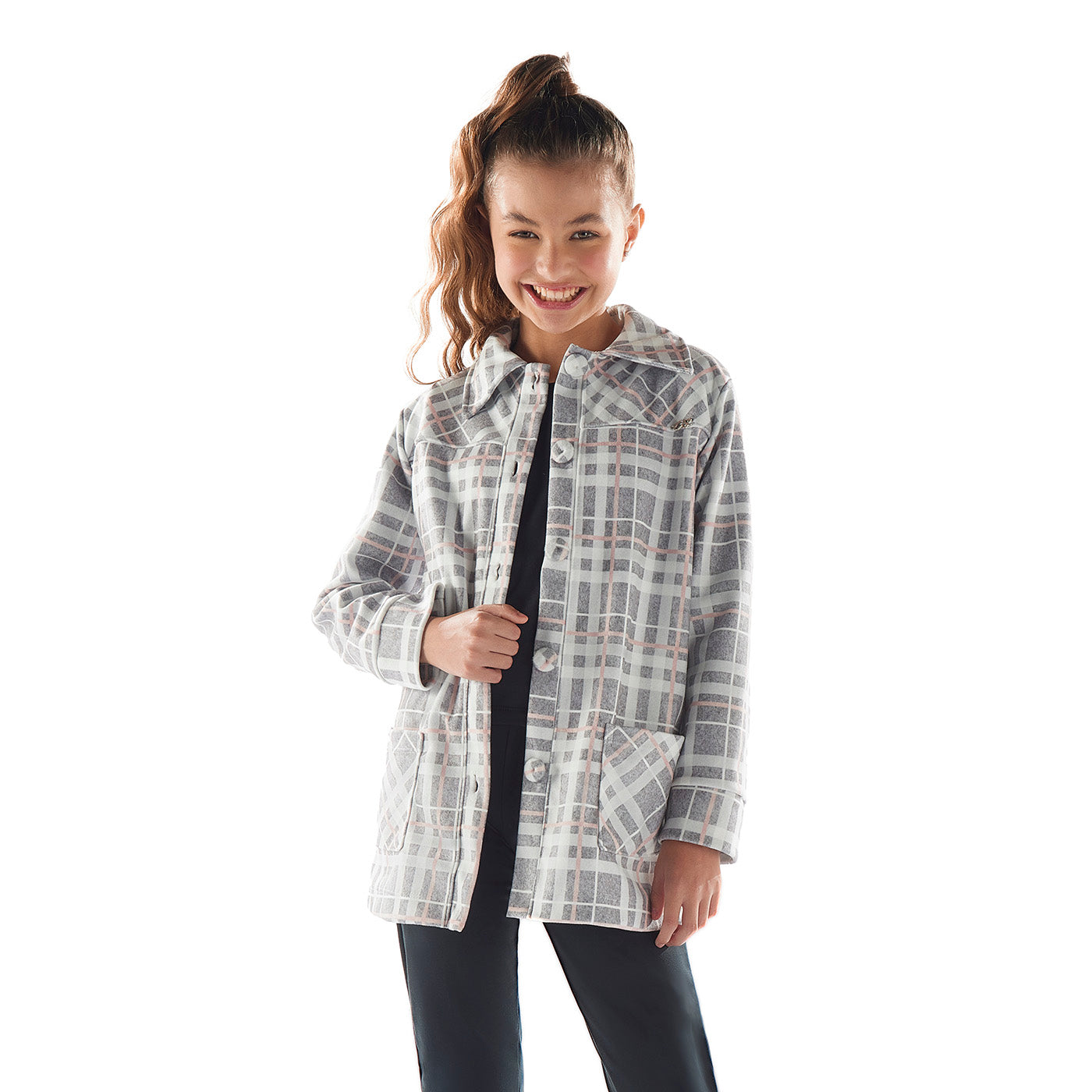 Casaco Sobretudo Feminino Juvenil em Soft - Menina Anjo