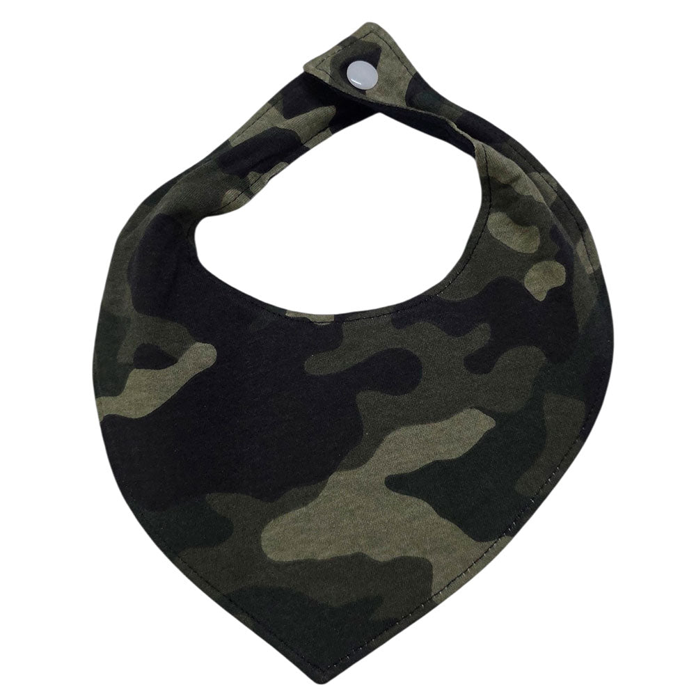 Babador Bandana Impermeável Bebê Camuflado