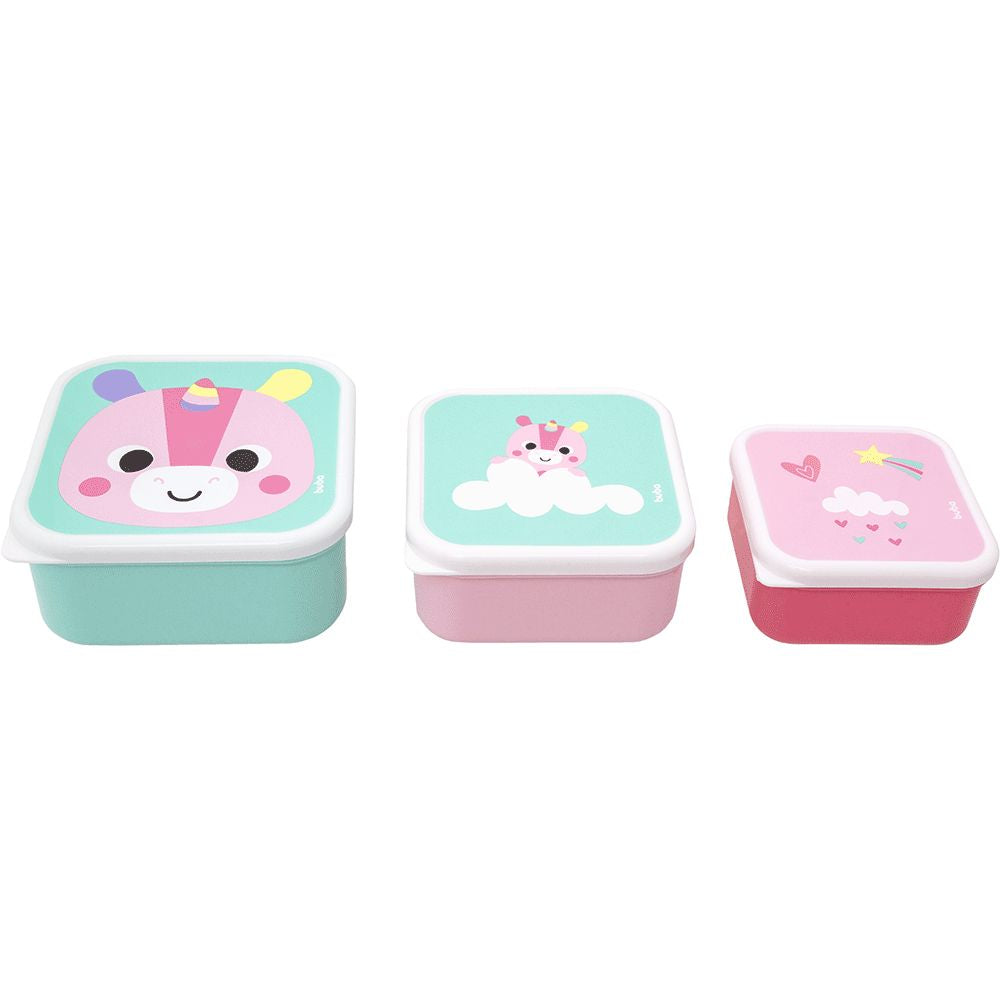 Kit 3 Potinhos Para Bebê Buba Zoo Unicórnio - Buba