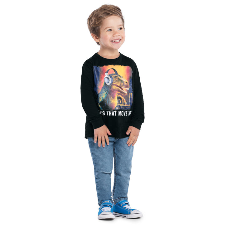 Camiseta Manga Longa Infantil Meia Malha Dino - Kyly