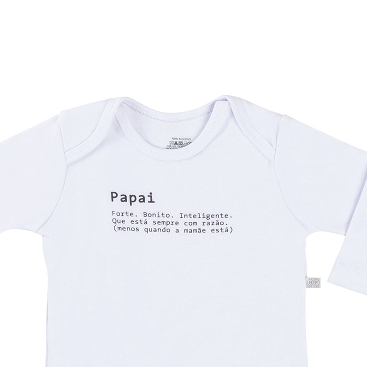 Body Manga Longa Bebê Unissex Frase Papai Mamãe - Have Fun