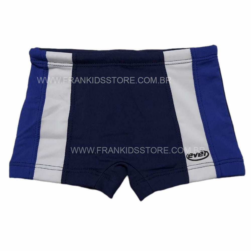 Sunga Boxer C/ Recorte Com Proteção UV 50+ Azul / Marinho - Everly