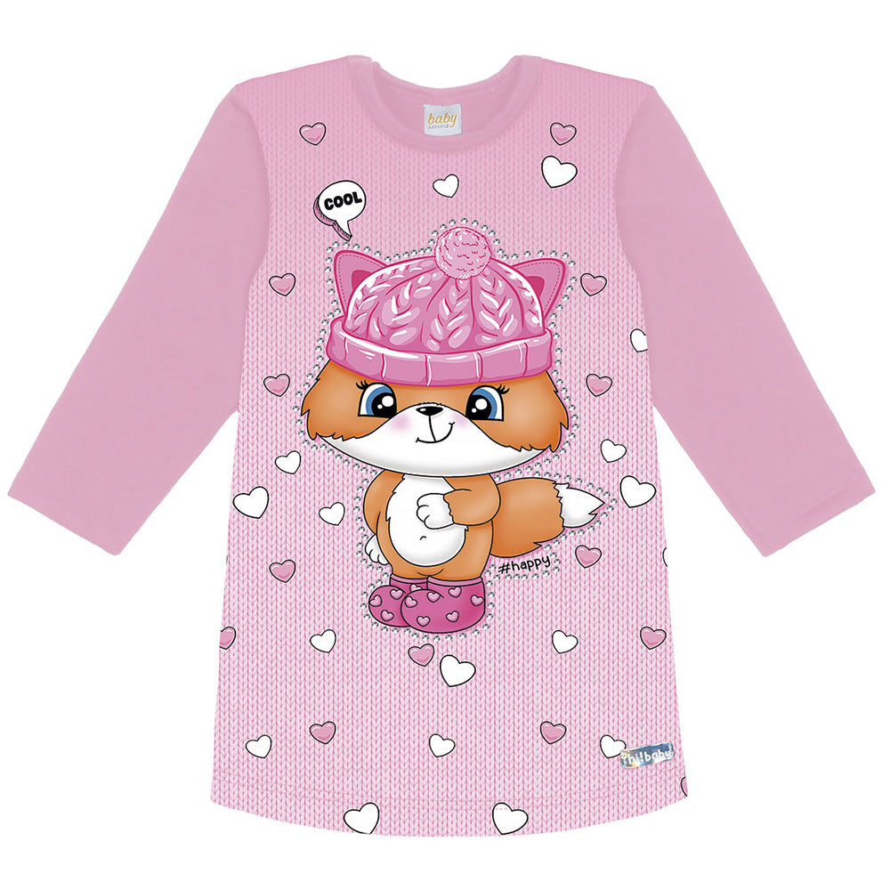 Vestido Manga Longa em Suplex Raposa - Abrange