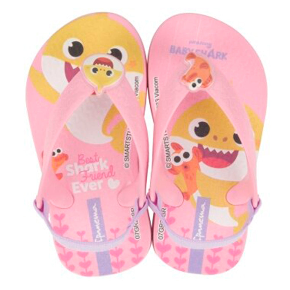 Chinelo de Dedo Menina Baby Shark Friends Rosa - Ipanema