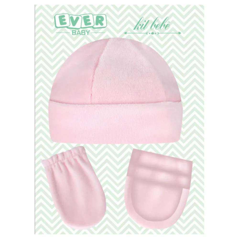 Kit Touca, Luva e Sapatinho RN 3 Peças em Plush - Everly