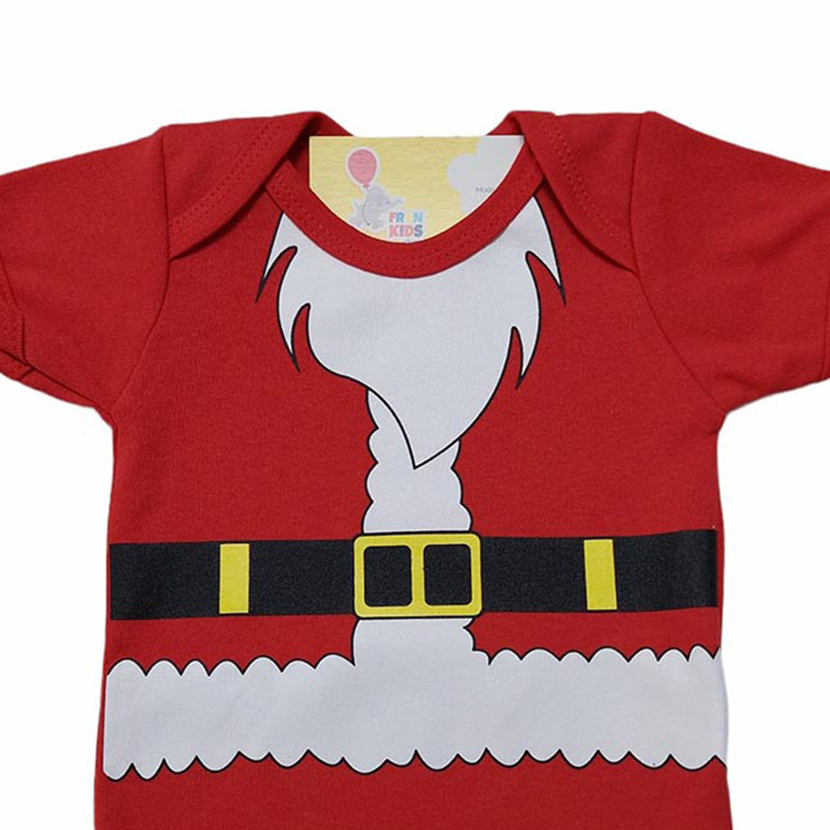 Body Manga Curta Bebê Menino Natal Papai Noel