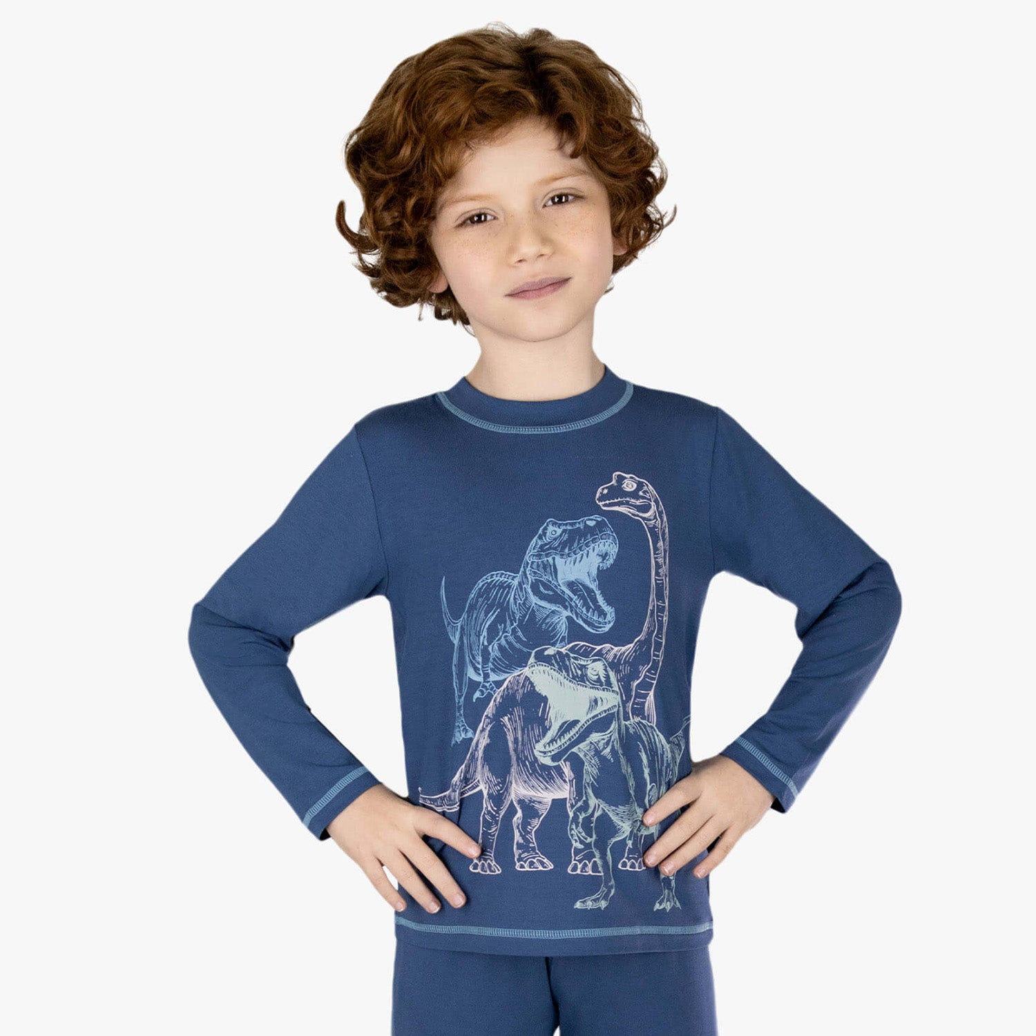Pijama Infantil Modal Dinossauros Menino - Dedeka