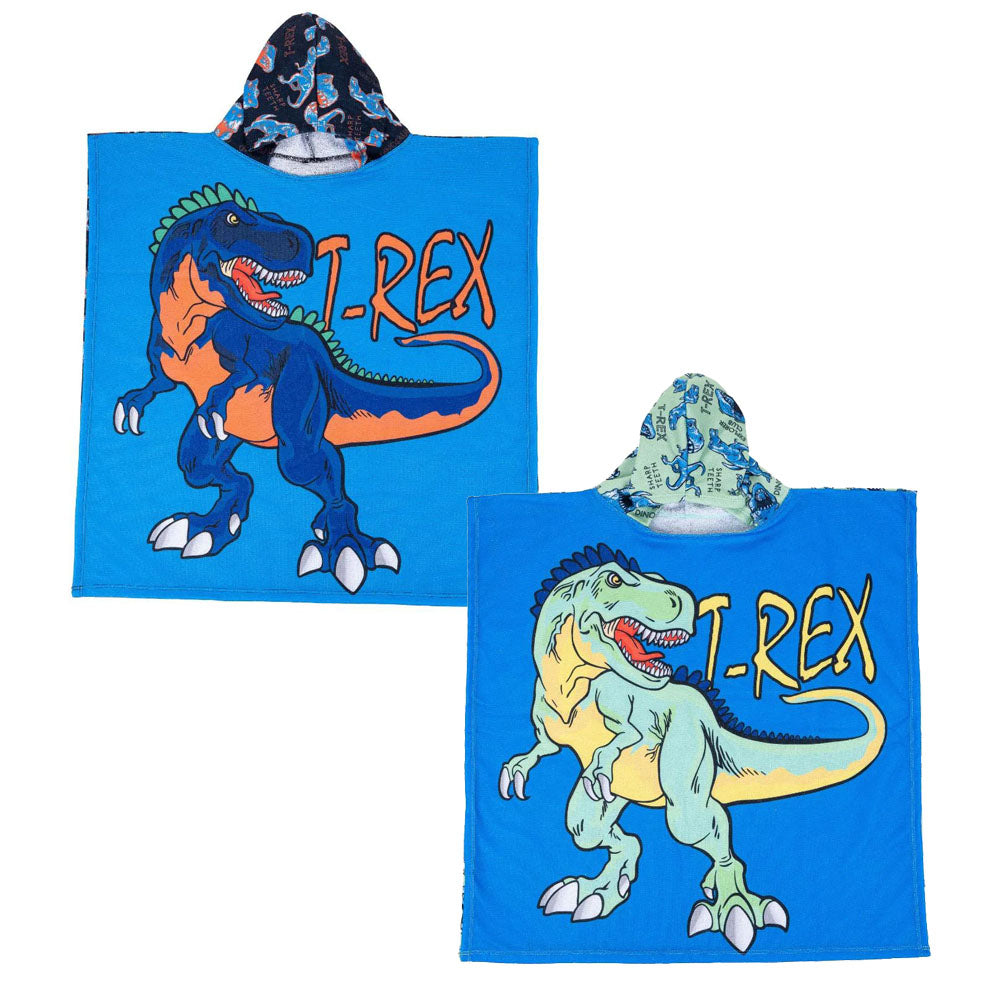 Toalha Poncho Infantil Menino Dinossauro - Everly