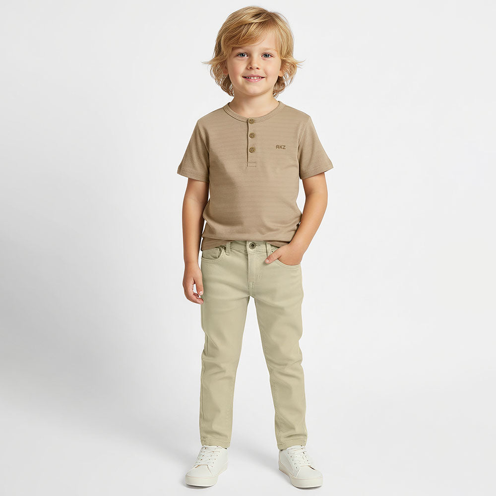 Calça Infantil Skinny Menino em Sarja - Alakazoo