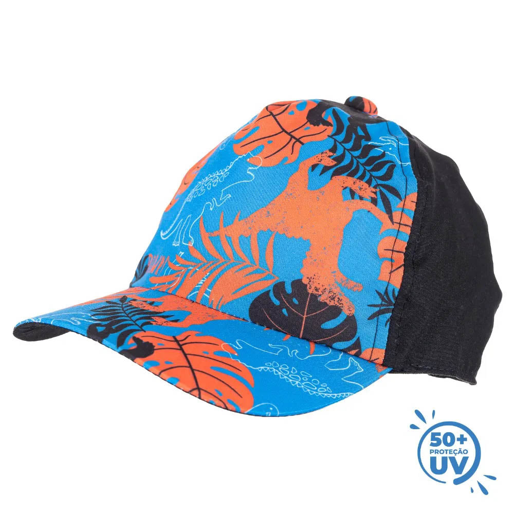 Boné Infantil Com Proteção UV 50+ Dinossauro - Everly