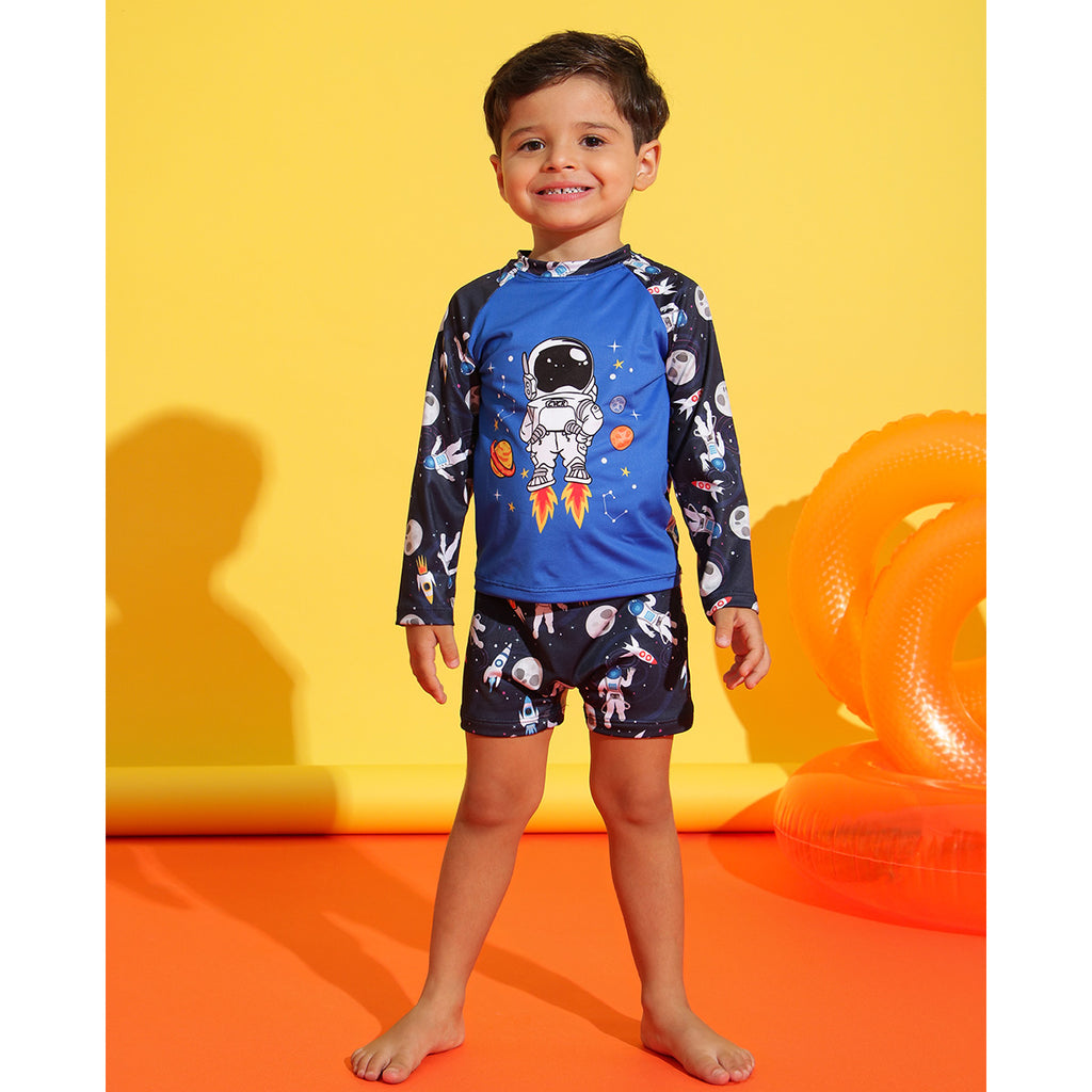 Conjunto Camiseta e Sunga Proteção UV 50+ Astronauta - Everly