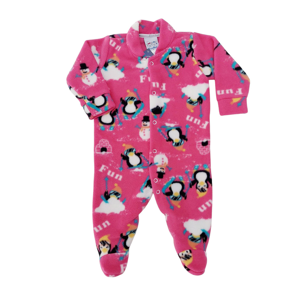 Macacão Soft Bebê Menina Pinguins - Rosebud