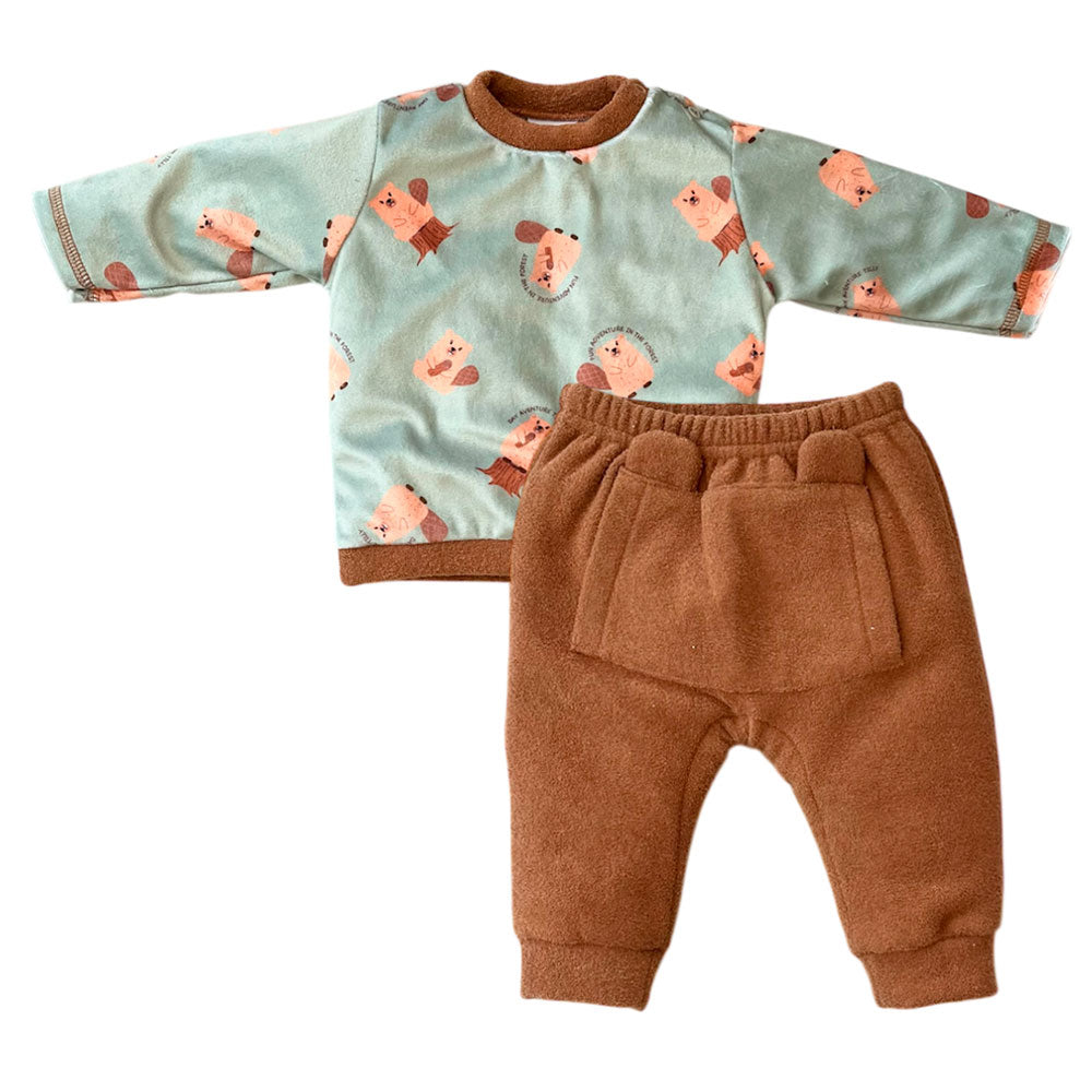 Conjunto Bebê Menino Plush Castor - Tilly Baby