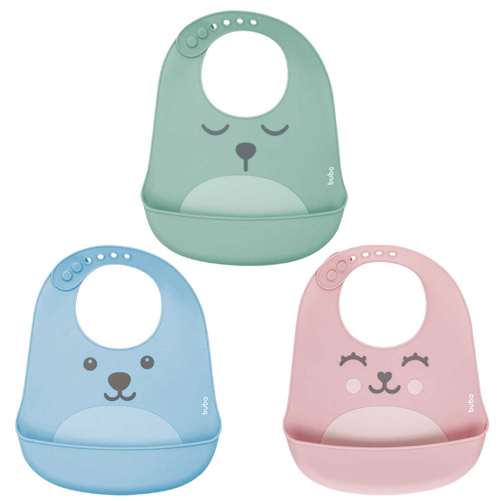 Babador Em Silicone Para Alimentação Bebê Gumy - Buba