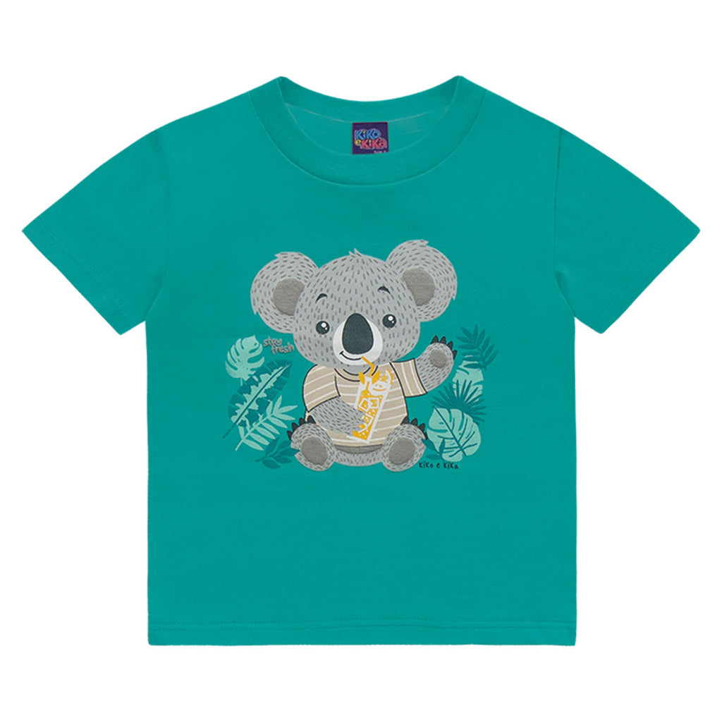 Camiseta Manga Curta Bebê Menino Coala - Kiko e Kika