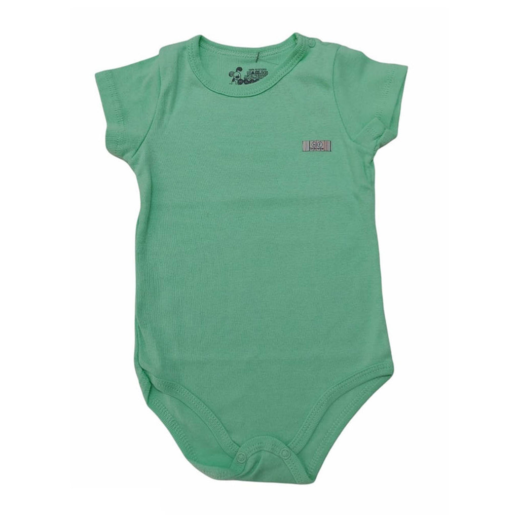 Body Manga Curta Bebê Unissex Liso Verde - Have Fun