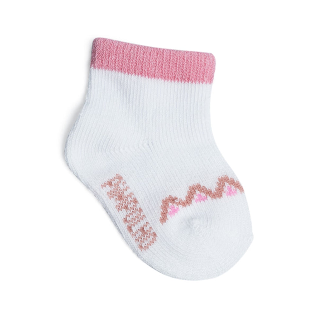 Kit 3 Pares Meia Cano Médio Bebê Menina Zero Flores - Pimpolho