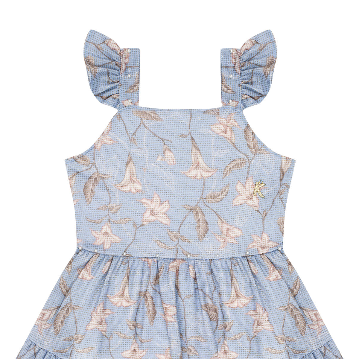 Vestido Floral Laço Infantil - Kiki Xodó