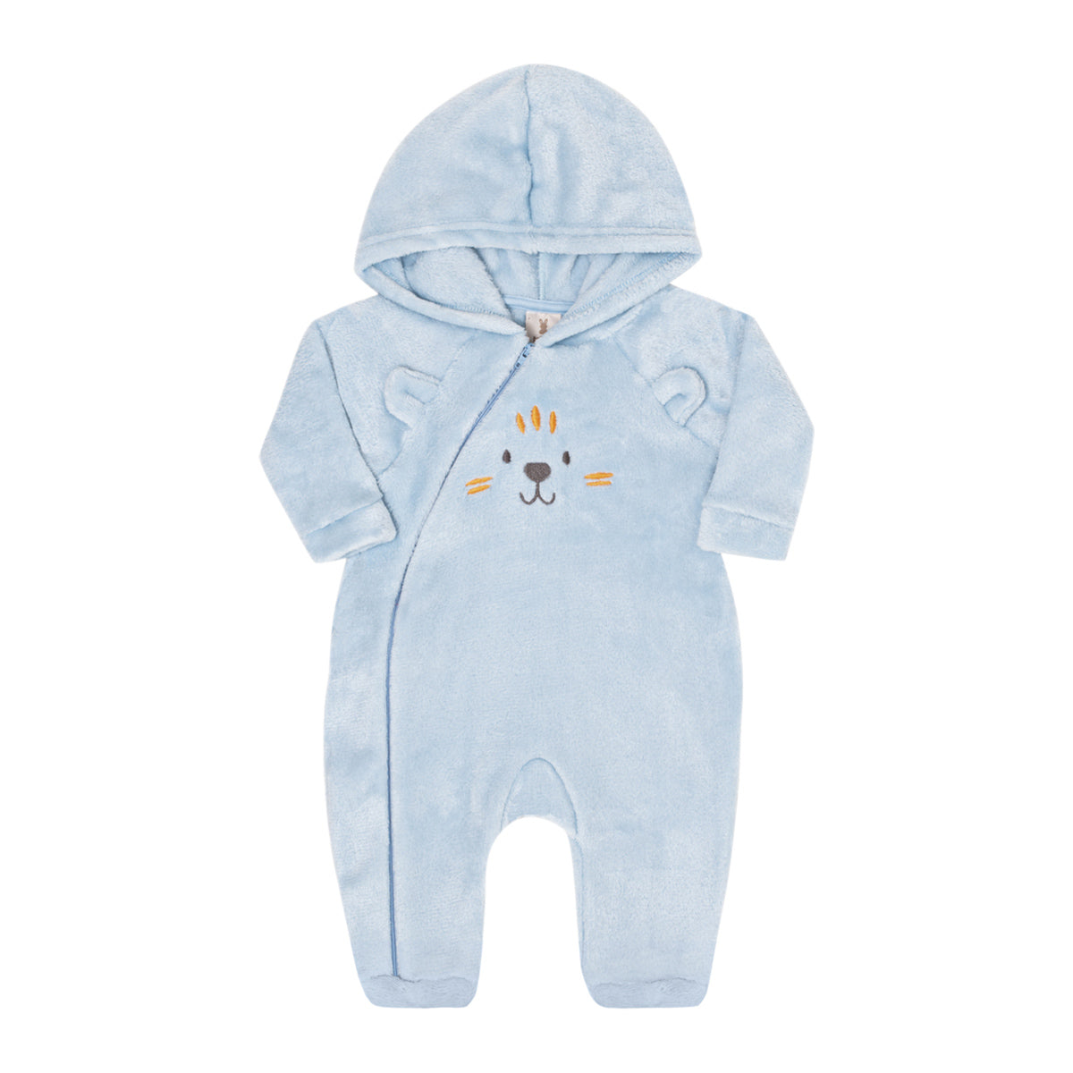 Macacão Bebê Menino em Pelo Fleece Com Capuz - Kiko Baby