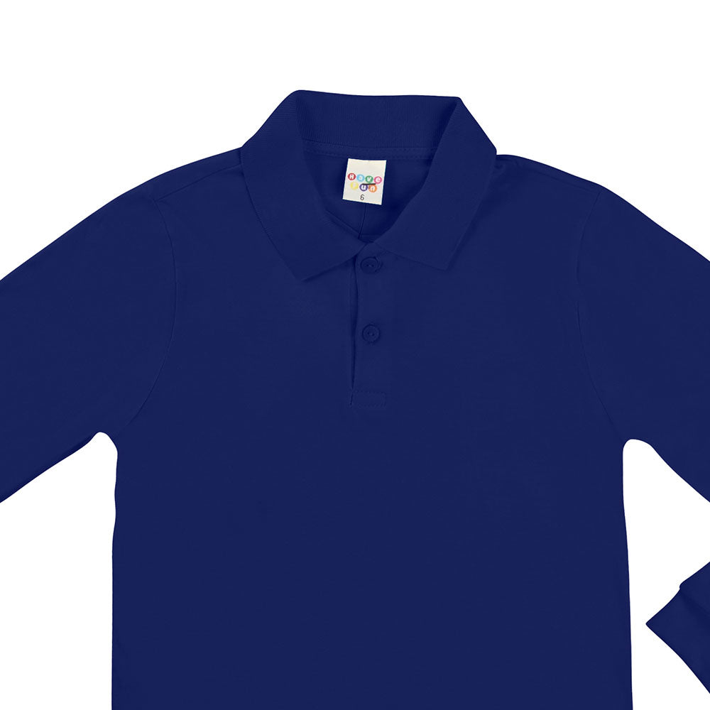 Camisa Polo Infantil Menino Meia Malha Marinho - Have Fun