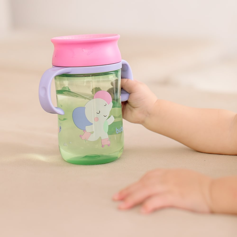 Copo de Transição Antivazamento Bebê 360º Buba Zoo Elefante - Buba