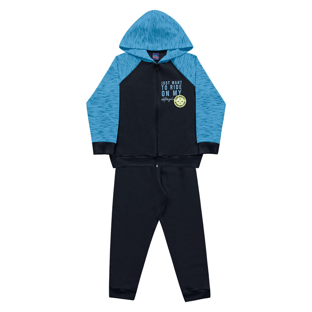 Conjunto Infantil Menino Moletom Peluciado - Kiko e Kika