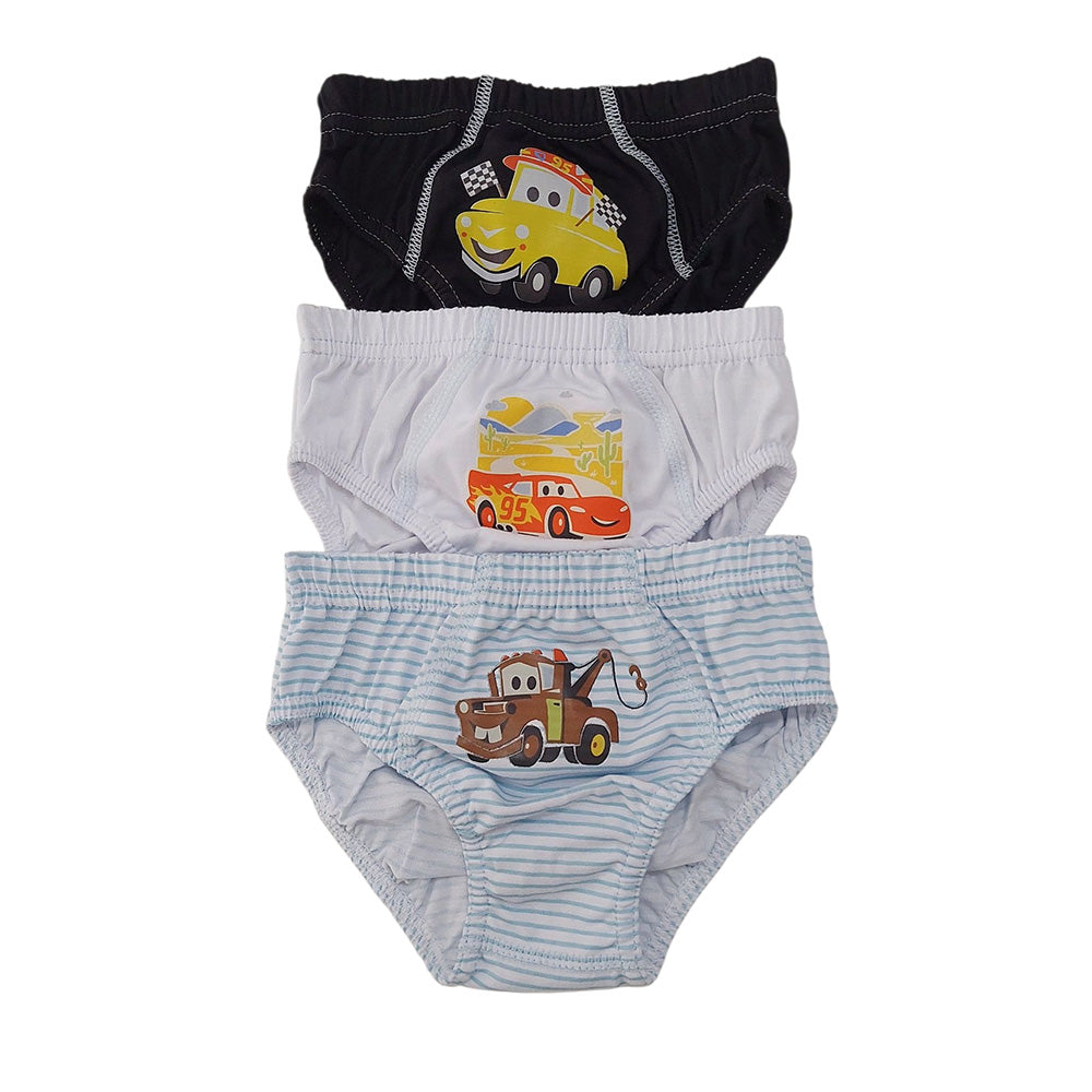 Kit 3 Cuecas Infantil Slip Algodão Disney Carros - Lupo