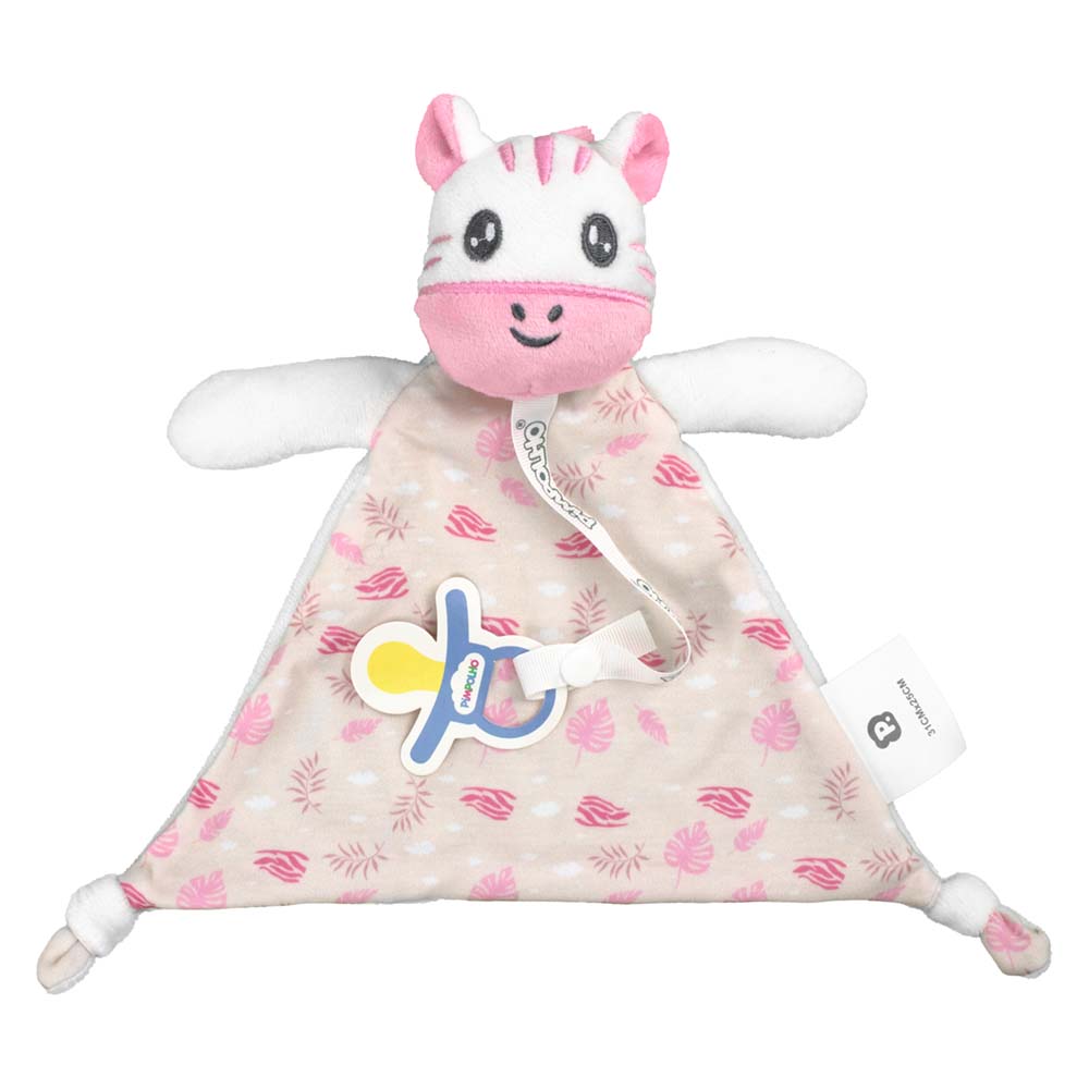 Naninha Bebê C/ Prendedor de Chupeta Soft Branca/Zebra - Pimpolho