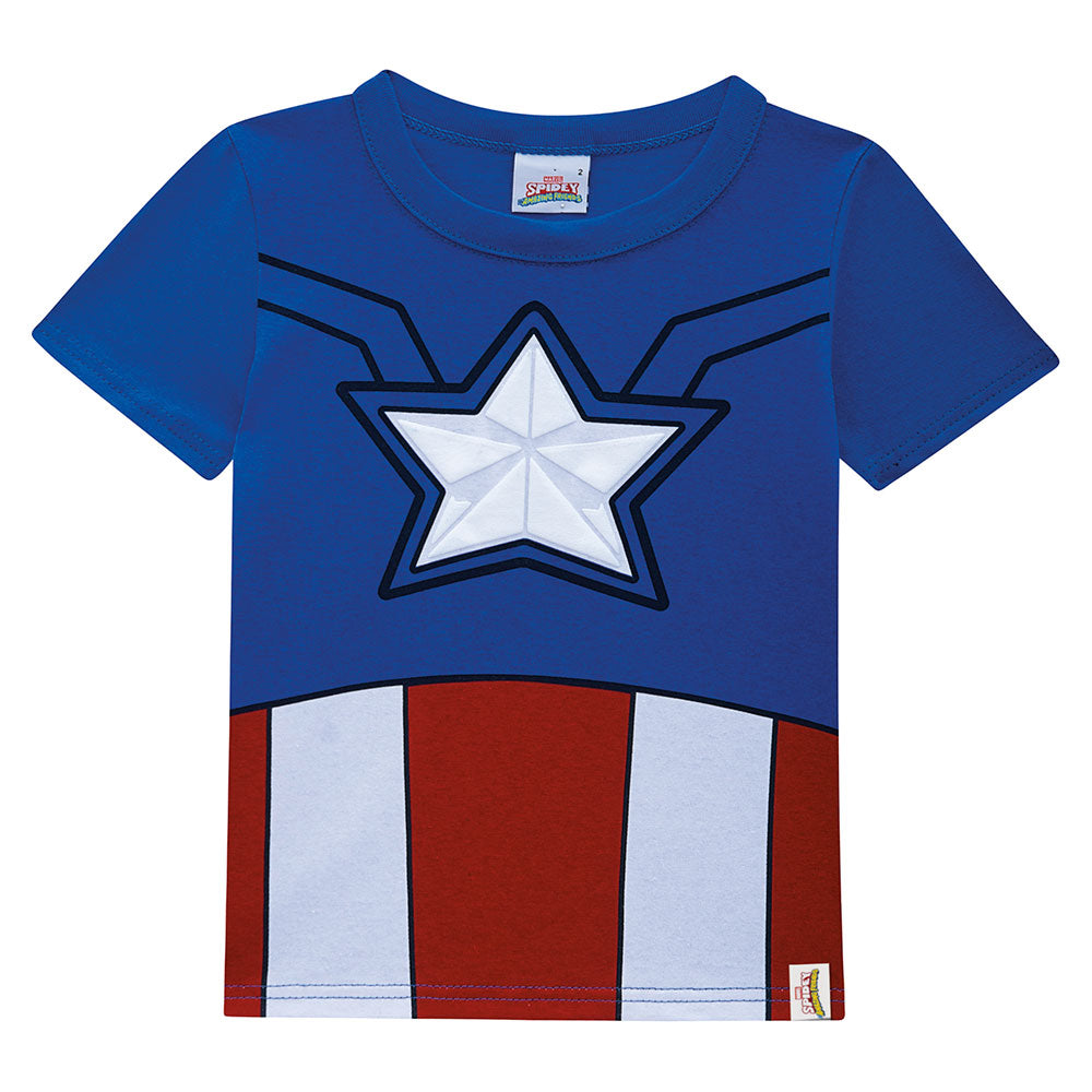Camiseta Infantil Menino Capitão América - Malwee Kids