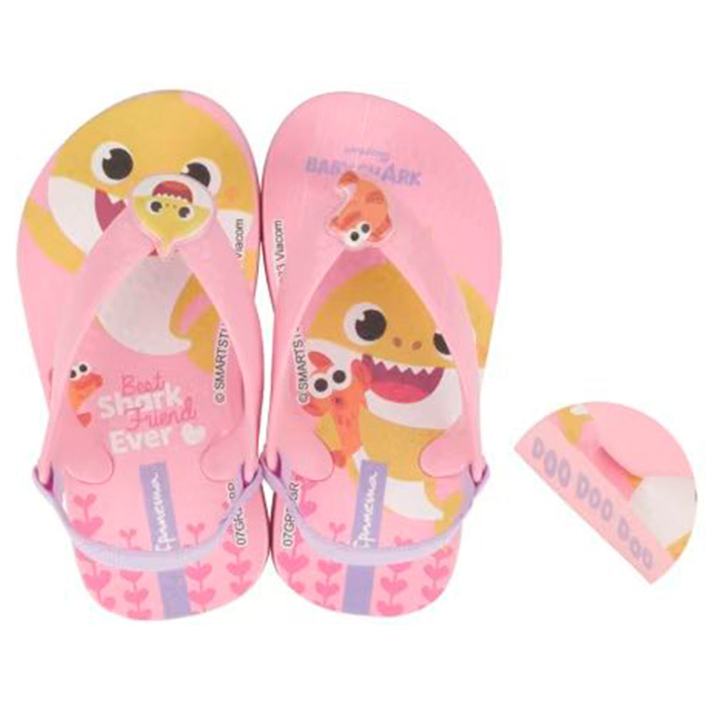 Chinelo de Dedo Menina Baby Shark Friends Rosa - Ipanema