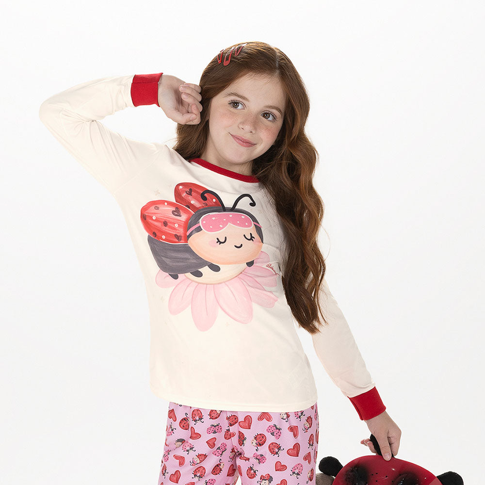 Pijama Infantil Menina Malha Modelli Joaninha - Alakazoo