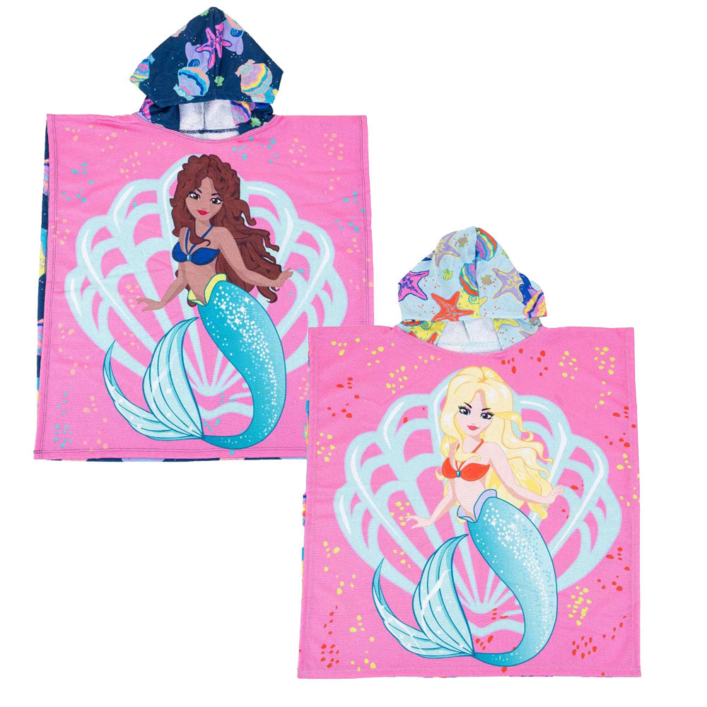 Toalha Poncho Infantil Menina Sereia - Everly
