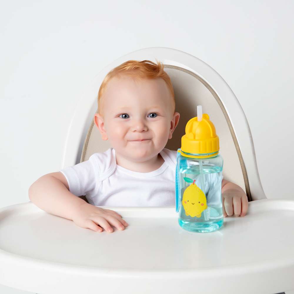 Garrafa Infantil Canudo 400ml Frutti Limão - Buba
