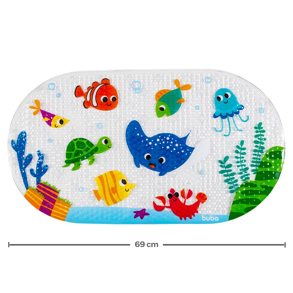 Tapete Antiderrapante Para Banho Fundo do Mar - Buba