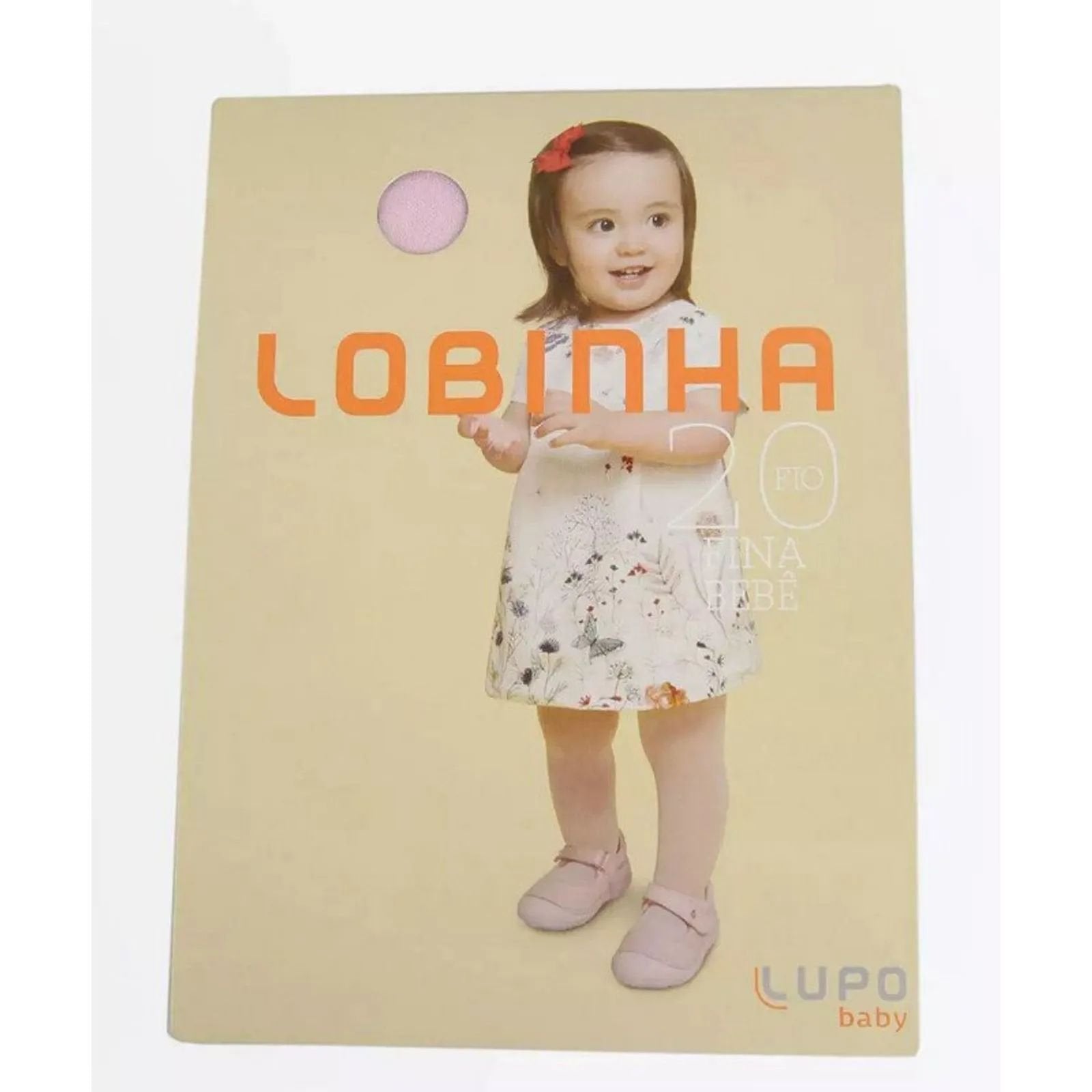 Meia-Calça Fio 20 Fina Bebê Menina Lisa Lobinha - Lupo