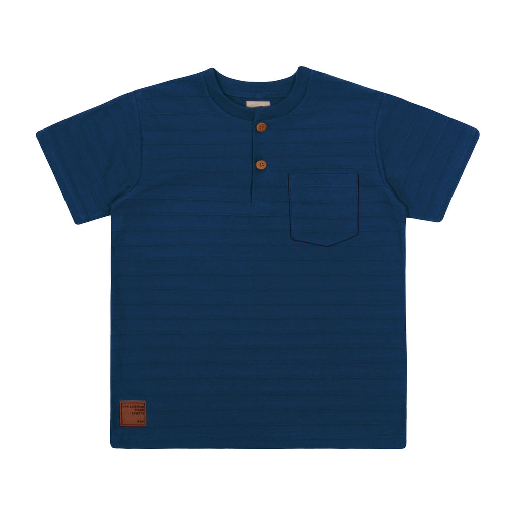 Camiseta Infantil Menino Meia Malha Trabalhada - Kiko e Kika