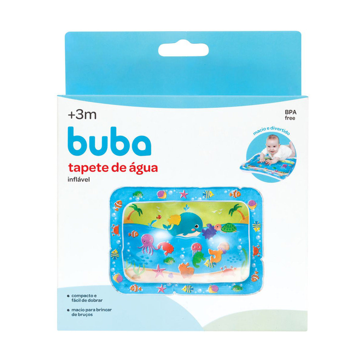 Tapete de Água Inflável Bebê Oceano - Buba