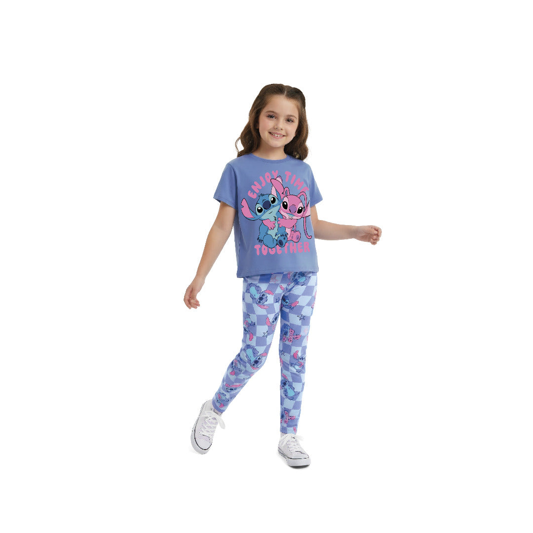 Blusa Infantil Menina Box Manga Curta Stitch - Malwee Kids