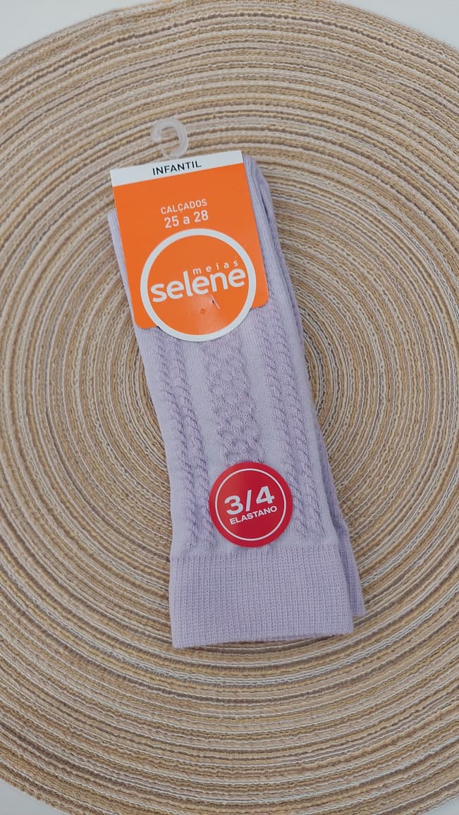 Meia 3/4 Infantil Menina Trabalhada Com Textura - Selene