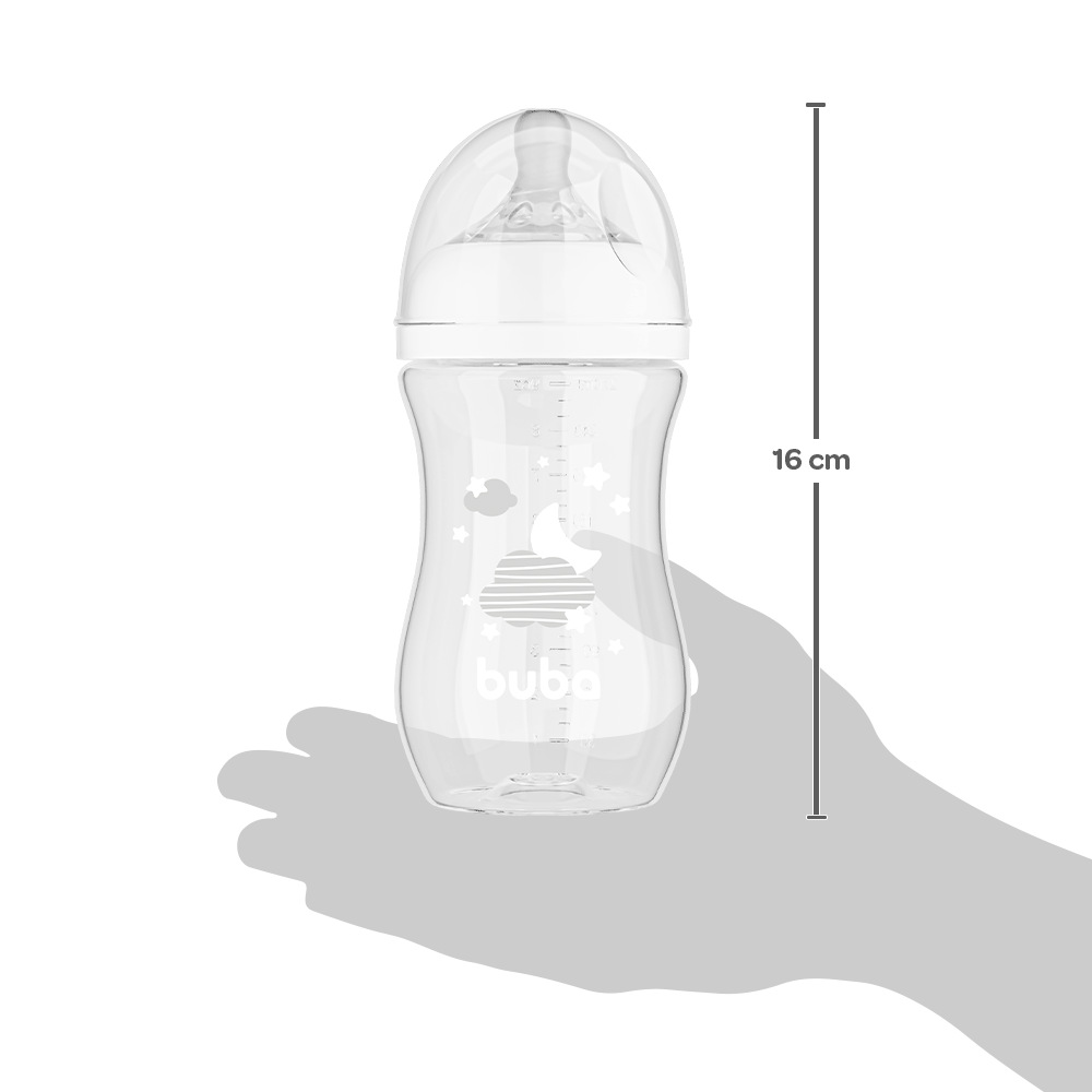 Mamadeira Easy Flow Nuvem Branca 270ml (2+ Meses) - Buba