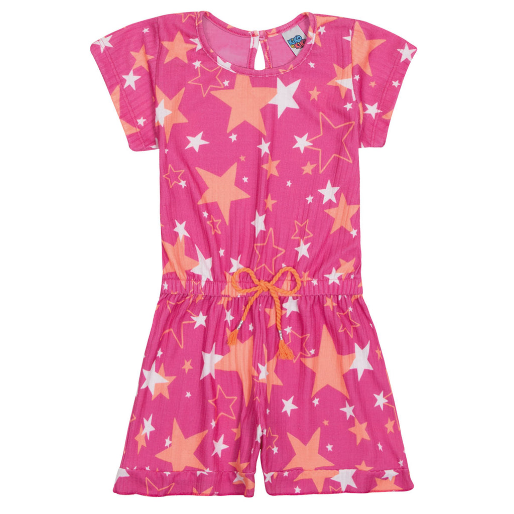 Macaquinho em Ribana Canelada Estrelas - Kiko e Kika