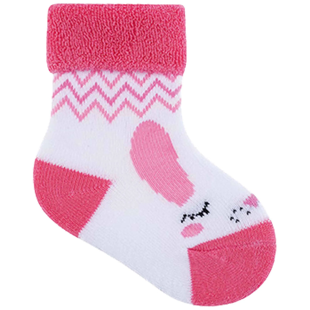 Meia Atoalhada Bebê Menina 0-15 Coelho - Pimpolho