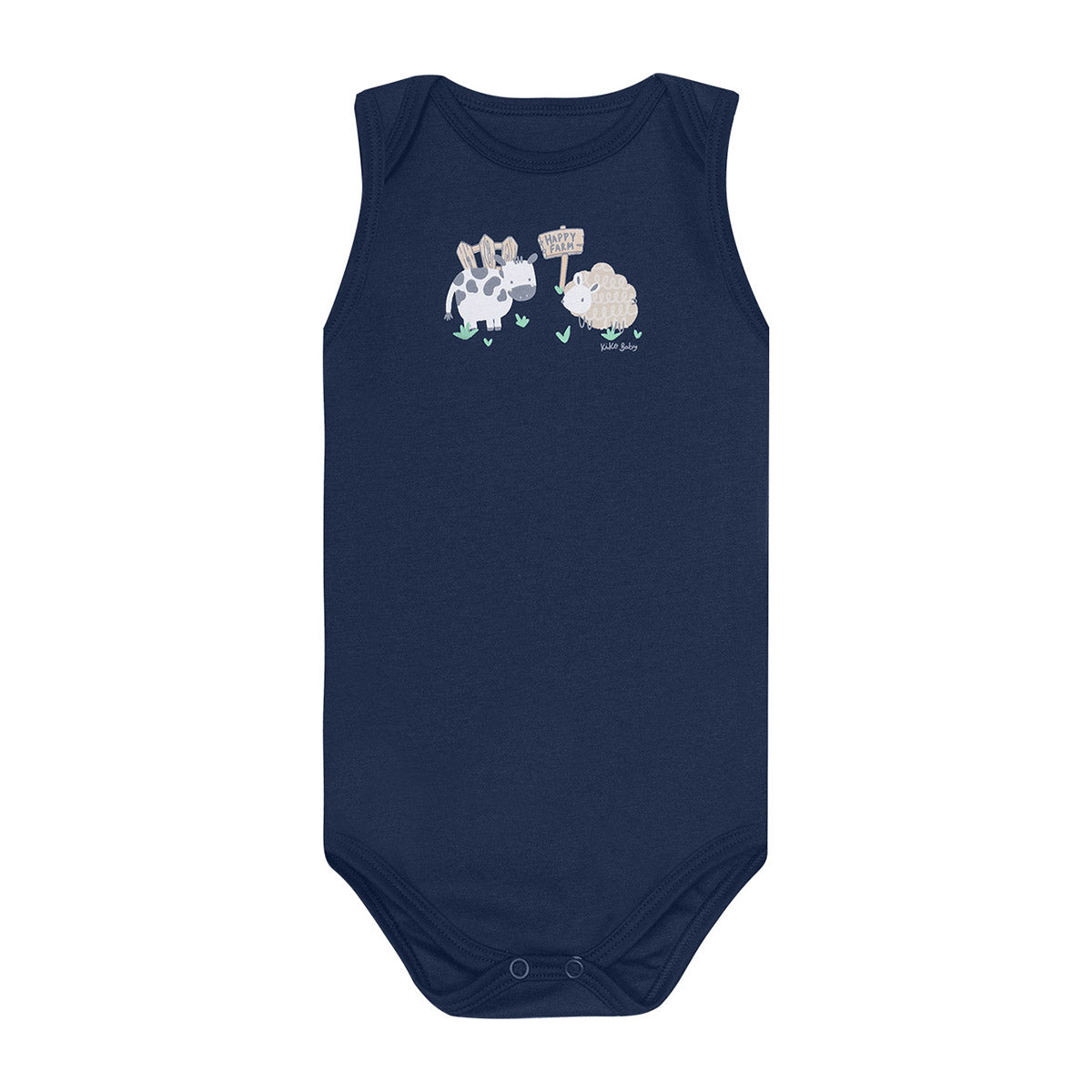 Body Regata Bebê Menino Fazendinha Ovelha - Kiko Baby