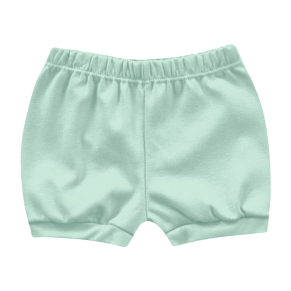 Short Suedine Bebê Menino Liso Verde Claro - Kiko Baby