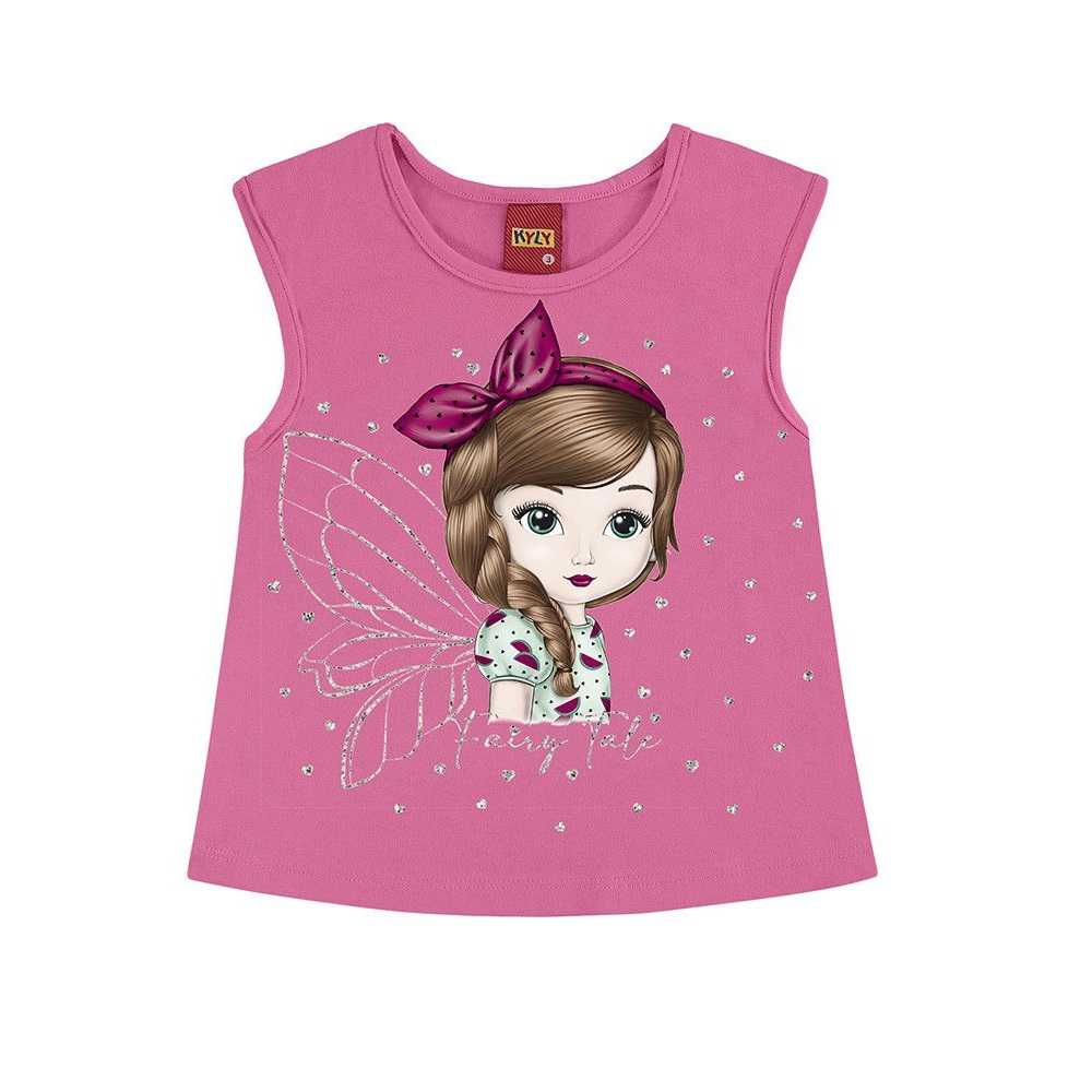Blusa Menina Infantil Estampa Com Glitter - Kyly