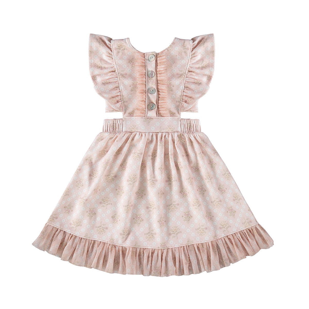 Vestido Infantil em Jacquard Estampado - Kiki Xodó