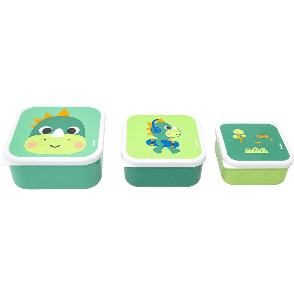 Kit 3 Potinhos Para Bebê Buba Zoo Dino - Buba
