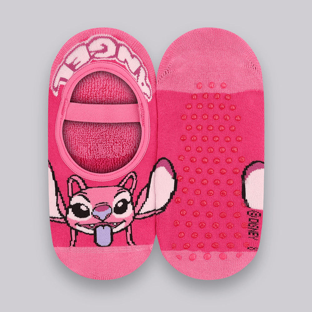 Meia Sapatilha Antiderrapante Infantil Stitch Angel - Lupo
